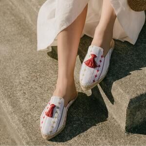 Solana Artisanal Espadrille Mules Size 9